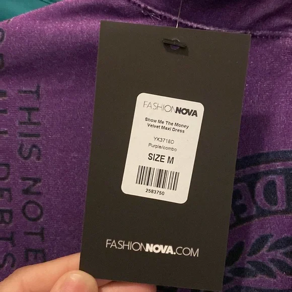 Maxi Fitted Velvet Dress, Never Been Worn, Brand New!!! - Picture 4 of 4